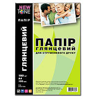 Фотобумага NewTone, глянцевая, A4, 180 г/м, 100 л (G180.100N)