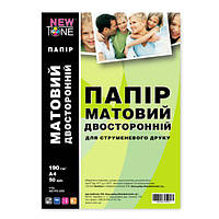 Фотобумага NewTone, матовая, двухсторонняя, A4, 190 г/м, 50 л (MD190.50N)