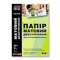 Фотобумага NewTone, матовая, двухсторонняя, A4, 220 г/м, 50 л (MD220.50N)