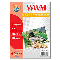 Фотобумага WWM, глянцевая, 13х18, 225 г/м, 100 л (G225.P100)