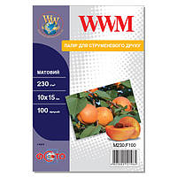 Фотобумага WWM, матовая, A6 (10х15), 230 г/м, 100 л (M230.F100)