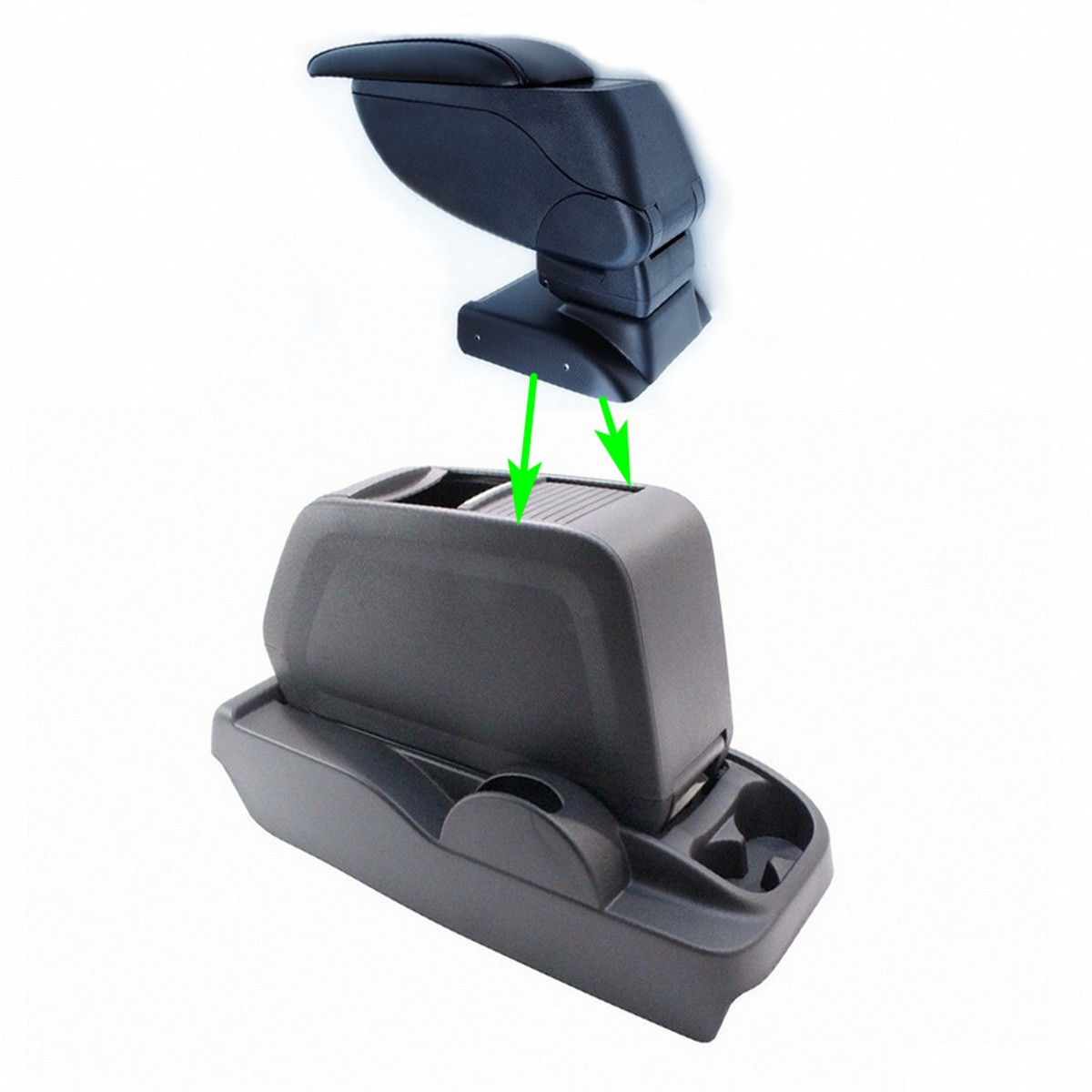Підлокітник Armcik S1 з зсувною кришкою для Peugeot Partner II 2008-2018 (з встановленим органайзером)