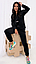 Спортивний костюм велюровий жіночий осінньо-весняний великого розміру, пудра, моко, чорний, сірий, бірюзовий, фото 5