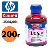 Чернила универсальные Canon/HP/Lexmark/Xerox, Magenta (пупурная), 200 г, краска для принтера кенон/нр/лексмарк