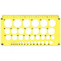 Линейка-трафарет с окружностями 1-36 мм "Irbis" KNZ