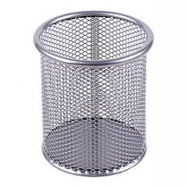 Стакан для ручок метал "Сітка" 802-З, кольоровий 9,5х8,5 см KNZ, фото 2