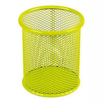 Стакан для ручок метал "Сітка" 802-З, кольоровий 9,5х8,5 см KNZ, фото 3