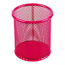 Стакан для ручок метал "Сітка" 802-З, кольоровий 9,5х8,5 см KNZ, фото 5