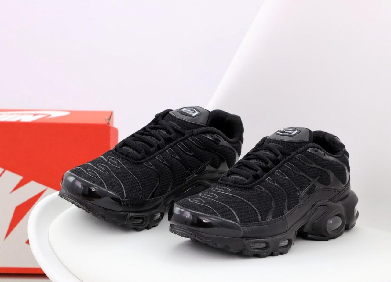 Чоловічі кросівки Nike Air Max TN (чорні) спортивні комбіновані демісезонні кроси К11170 топ, фото 1