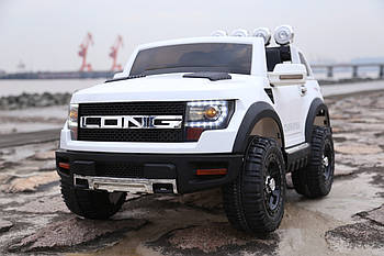 Дитячий двомоторний Електромобіль джип T-7819 EVA WHITE на радіоуправлі, MP3, світло фар, звук