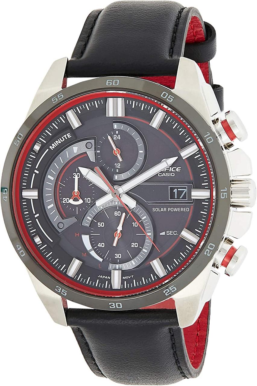 Годинник чоловічий Casio Edifice EQS-600BL-1AUEF на сонячній батарейці, фото 1