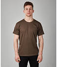Шоколадна чоловіча Футболка класична Fruit of the loom Valueweight коричнева однотонна, фото 10