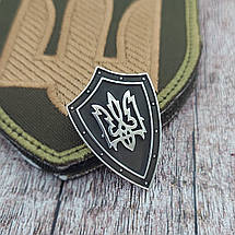 Герб України Тризуб, герб тризуб на щиті, щит з тризубом, Тризубець на щиті кулон, підвіс, фото 2