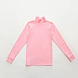 Водолазка гольф для дівчинка світло-рожева, SmileTime Classic, фото 4
