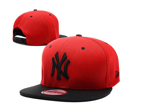 Кепка Snapback New York Yankees NY MLB Нью-Йорк Янкіз Червона з Чорним Козирком, фото 1