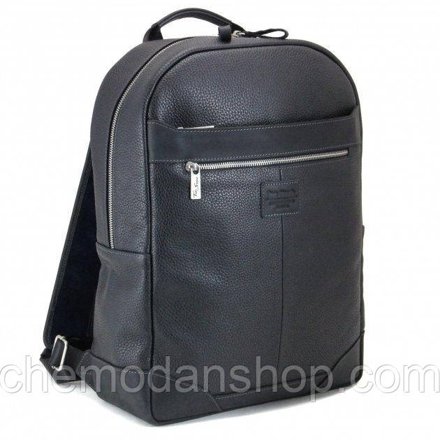 Рюкзак міський шкіряний Tom Stone 915 B для ноутбука 15.6" чорний