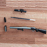 Ручка снайперська гвинтівка 3шт. Чорні гелеві ручки снайперська гвинтівка. Оригінальна гелева ручка (3шт), фото 10