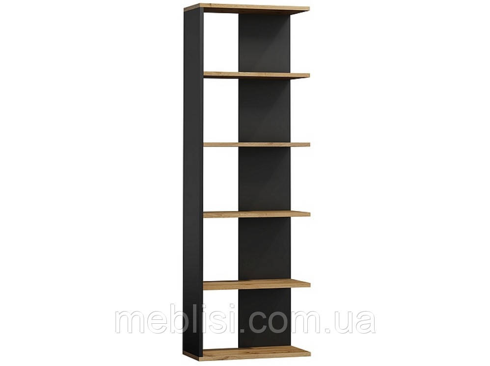 Стелаж Corner дуб вотан/чорний (Signal)