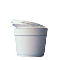 Емкость супная 360 мл 10х8,2 см 25 шт мз вспененного полистирола без крышки белая (крышка 45321)