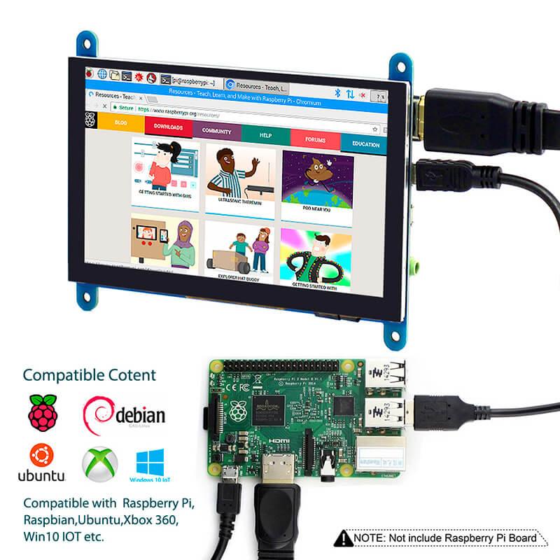 Elecrow 5-дюймовий сенсорний портативний монітор hdmi 800x480 ємнісний сенсорний РК-дисплей