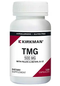 Kirkman Labs TMG 500 мг. / ГММ, з фолиновой кислотою і метиловим B-12, 500 мг, 120 капсул