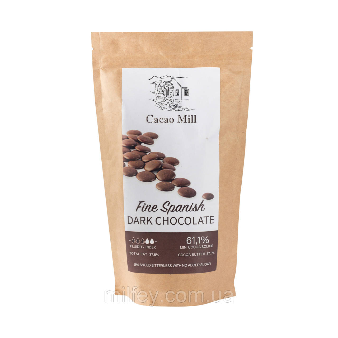 Чорний шоколад без цукру 61.1% Natra Cacao Іспанія 400 г