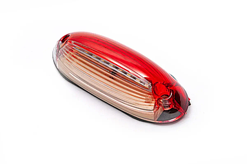 Ліхтар габаритний діодний біло-червоний (човник), 18 LED, фото 1