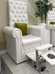 Педикюрне крісло Трон Ice Queen крісло трон для педикюру для салону краси SPA