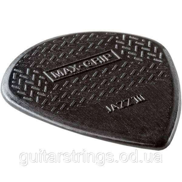 Медиатор Dunlop 471R3S Jazz III Nylon Max Grip 1.38 mm Black Stiffo - фото 3 - id-p1652685812