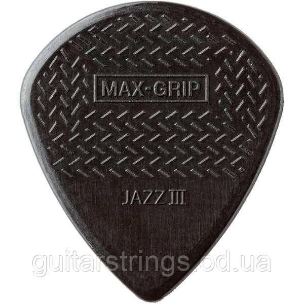 Медиатор Dunlop 471R3S Jazz III Nylon Max Grip 1.38 mm Black Stiffo - фото 1 - id-p1652685812