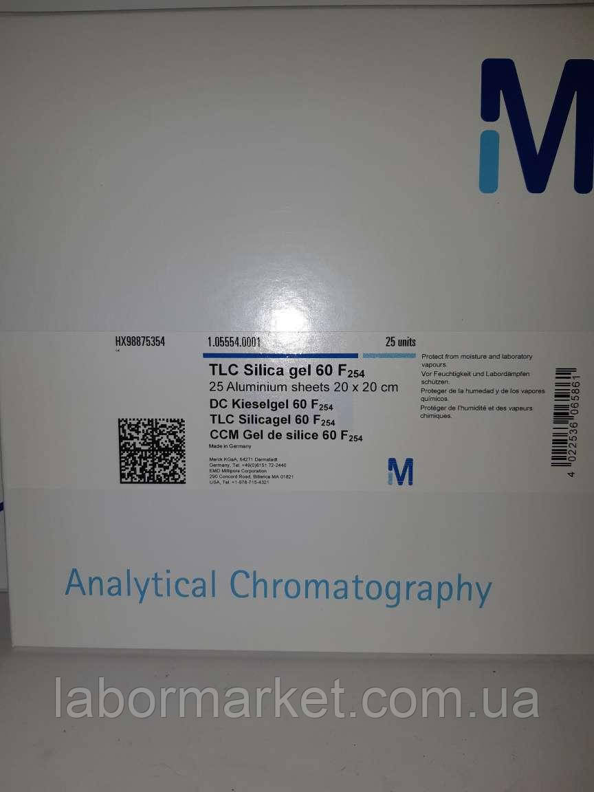 Пластини для ТСХ, алюмінієві, силікагель 60, 20*20 см, пак.25 шт., Merck