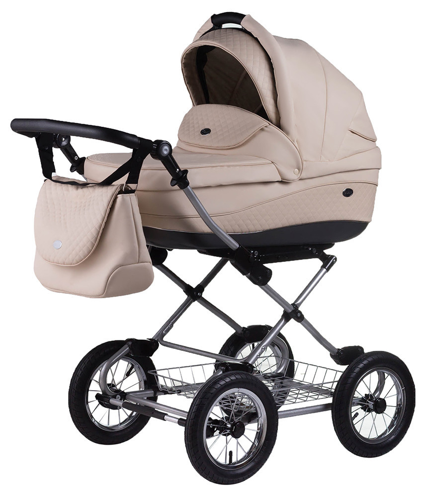 Коляска 2 в 1 класична Roan Emma (12"sery) E18 бежевий