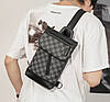 Чоловіча сумка бананка на груди в карту, сумка-слінг для чоловіків месенджер крос-боді, фото 6