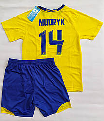 Футбольна форма дитяча Mudryk 14 /збірна Україна з картою України/Mudryk 14 у стилі Joma