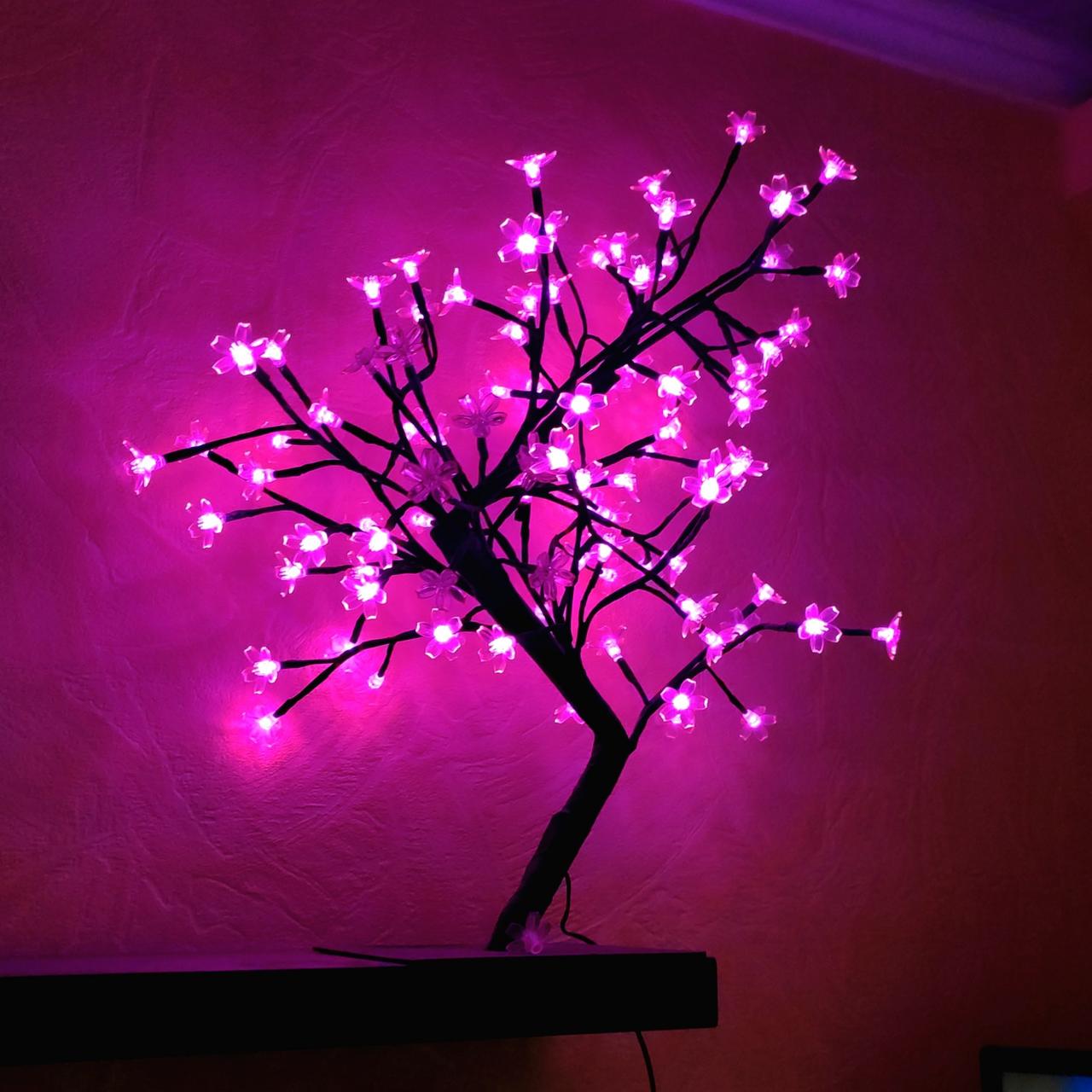 Купить Светодиодное дерево Бонсай «Цветущая сакура» 60 см Бело-Розовый ...