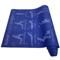 Фитнес-коврик Yoga Mat PVC 1,73мx0,61мx6мм для фитнеса, йоги, тренировок (MS1845) Синий