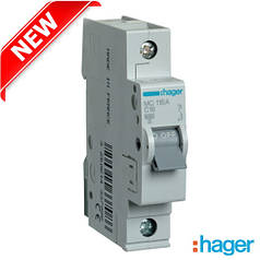 Автоматичний вимикач 1P 6kA C-63A 1M Hager, на DIN-рейк, Модульний автоматичний вимикач, Premium, Professional