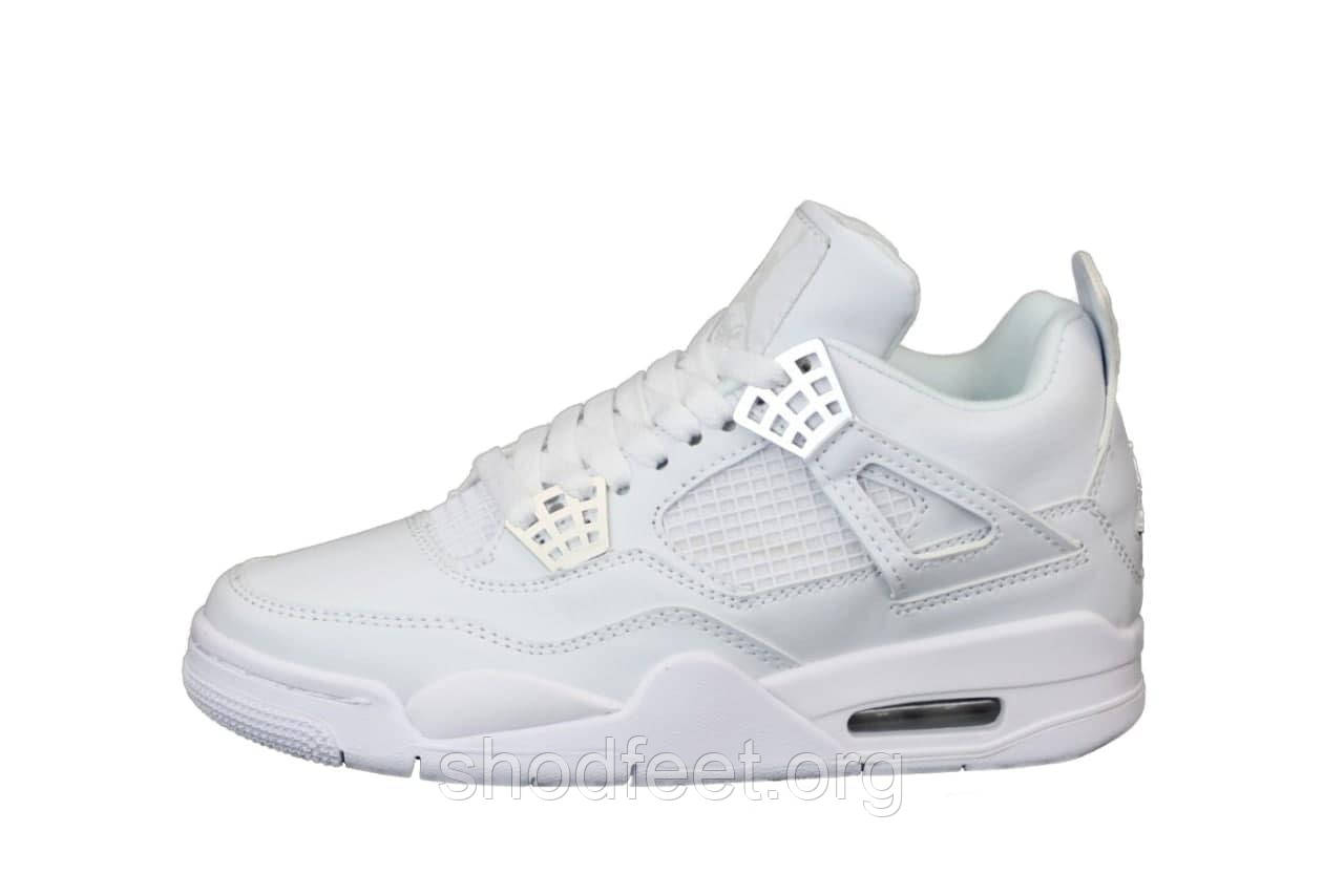 Чоловічі кросівки Air Jordan 4 Retro White Metallic, фото 1