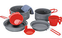 Набор посуды Terra Incognita Tri Серый с красным (TI-TRI) z11-2024