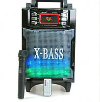 Колонка GOLON RX-2900BT 2000W Комбик Bluetooth MP3 FM Радиомикрофон пульт Черный (258672) z11-2024