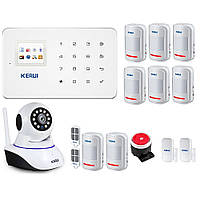 Комплект GSM сигнализации Kerui G18 max + WI-Fi IP камера D1P1-2023