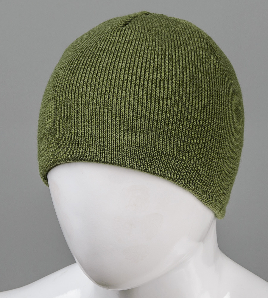 Шапка чоловіча бюджетна на флісі, Хакі, фото 1