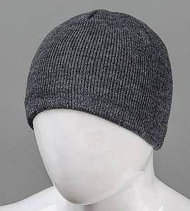 Шапка чоловіча бюджетна на флісі, Т. Сірий