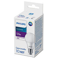 Лампа Philips Ecohome LED Bulb 9 W 720 lm E27 840 RCA світлодіодна, лампочка лід куля Філіпс, нейтральне світло