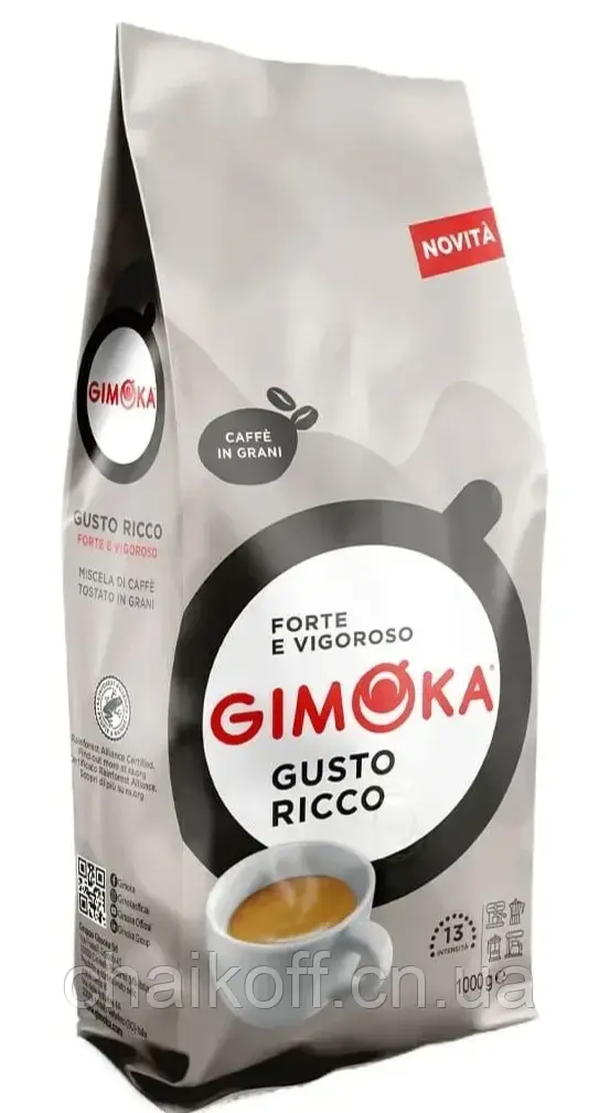 Кава в зернах Gimoka Gusto Ricco Bianco 1000 г (Італія)