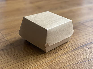Коробка під бургер крафт, 110*110*80 мм. (упаковка 100 шт.)