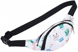 Сумка-бананка Tiger Rio Print Лама біла