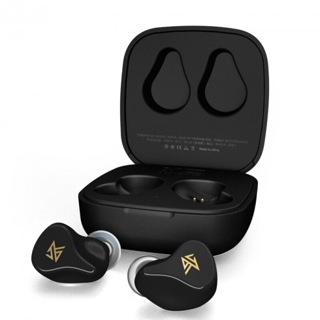 Беспроводные Bluetooth наушники KZ Z1 с кейсом для зарядки Черный