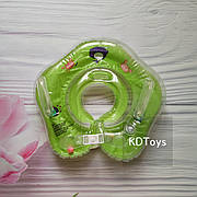 Надувний круг для купання немовлят з ручками круг на шию для купання діток BIMBO діаметр 38 см (С 29114)