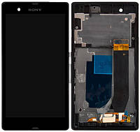 Дисплей модуль тачскрин Sony C6602 Xperia Z L36h/C6603/C6606 черный оригинал в рамке